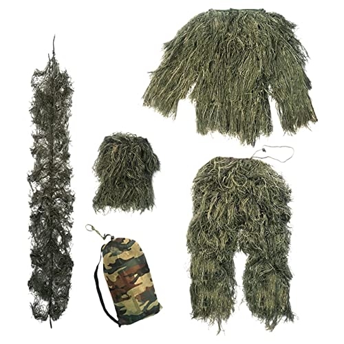 Kinder Ghillie Suit Disguise für Wargame Photography Forest, Grün 160~165 cm von Fenteer