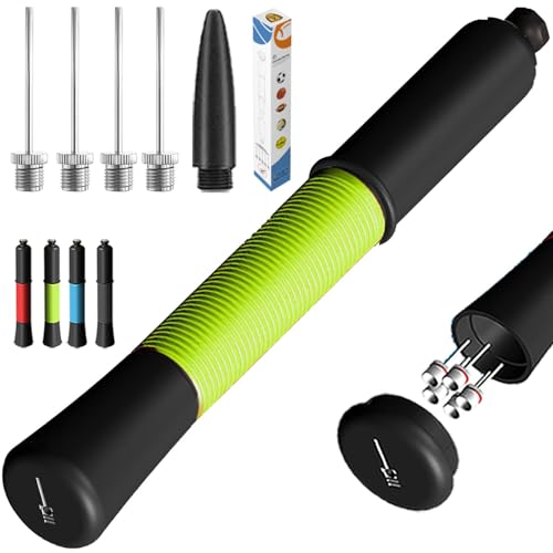 Ballpumpe mit Nadelaufbewahrung (Niemals die Nadel verlieren) Basketballpumpe mit 5/10 Nadeln und ausziehbarem Kabel für Fußball, Basketball, Volleyball, Rugby Ball - Großartig für alle Bälle Ballpumpe mit Nadelaufbewahrung (Niemals die Nadel verlieren) Basketballpumpe mit 5/10 Nadeln und ausziehbarem Kabel für Fußball, Basketball, Volleyball, Rugby Ball - Großartig für alle Bälle von Fenxyo