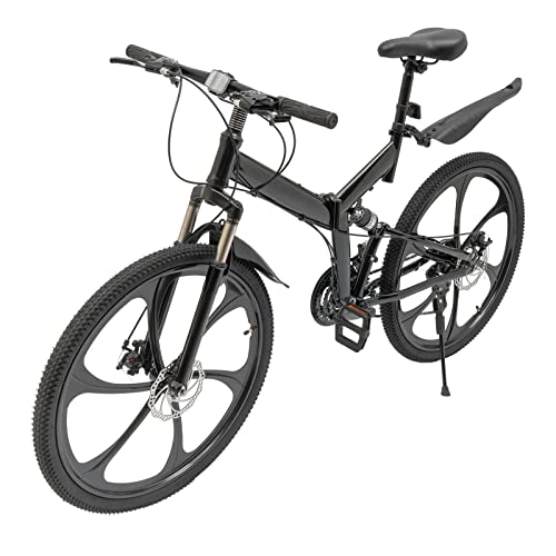 Fermoirper 26Zoll Premium Mountainbike Fahrrad,21-Gänge Faltbares Mountainbike für Geeignete Höhe 5.25-6.23ft Herren Damen,Tragfähigkeit 150kg von Fermoirper