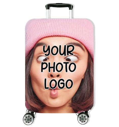 Personalisierte Hochelastische Reise-Koffer Abdeckung mit deinem Foto Schutzabdeckung Kofferschutzhülle Kofferbezug Kofferhülle Klein 18"-22" S Foto [083] von Ferocity