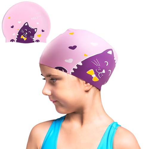 Badekappe Kinder, wasserdichte Schwimmhaube, langes/kurzes Haar, 6-14 Jahre Silikon & Wasserdicht Badekappe Kinder, wasserdichte Schwimmhaube, langes/kurzes Haar, 6-14 Jahre Silikon & Wasserdicht von FerraDrend
