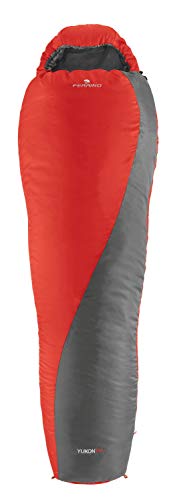Ferrino Unisex – Erwachsene Yukon Schlafsack, schwarz/rot, 220 x 80 von Ferrino