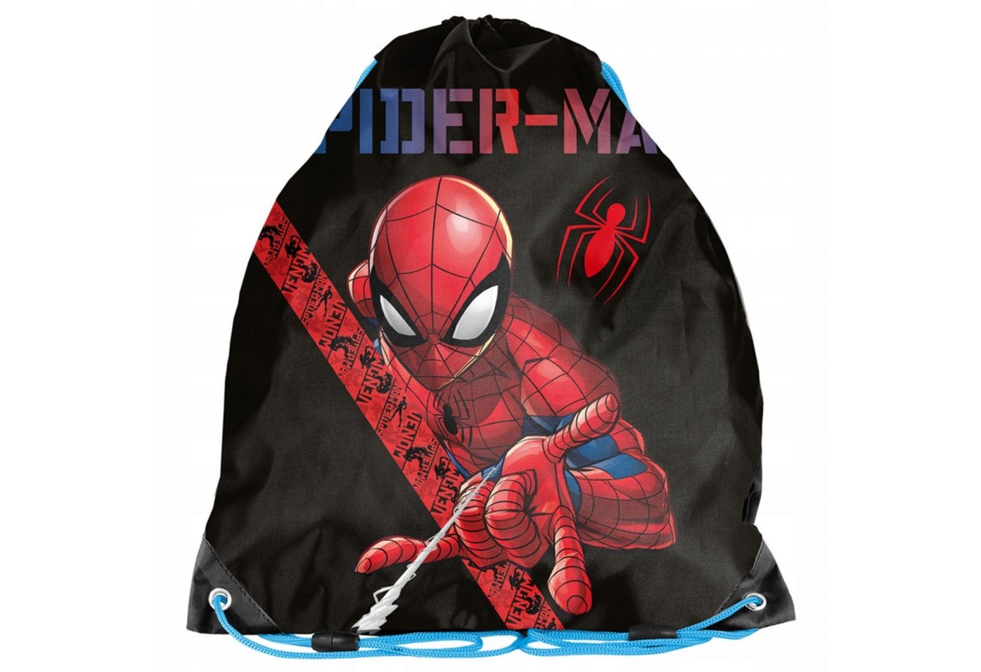 Festivalartikel Gymsack Marvel Spiderman Turnbeutel für Jungen 44x33cm, Wasserdicht von Festivalartikel