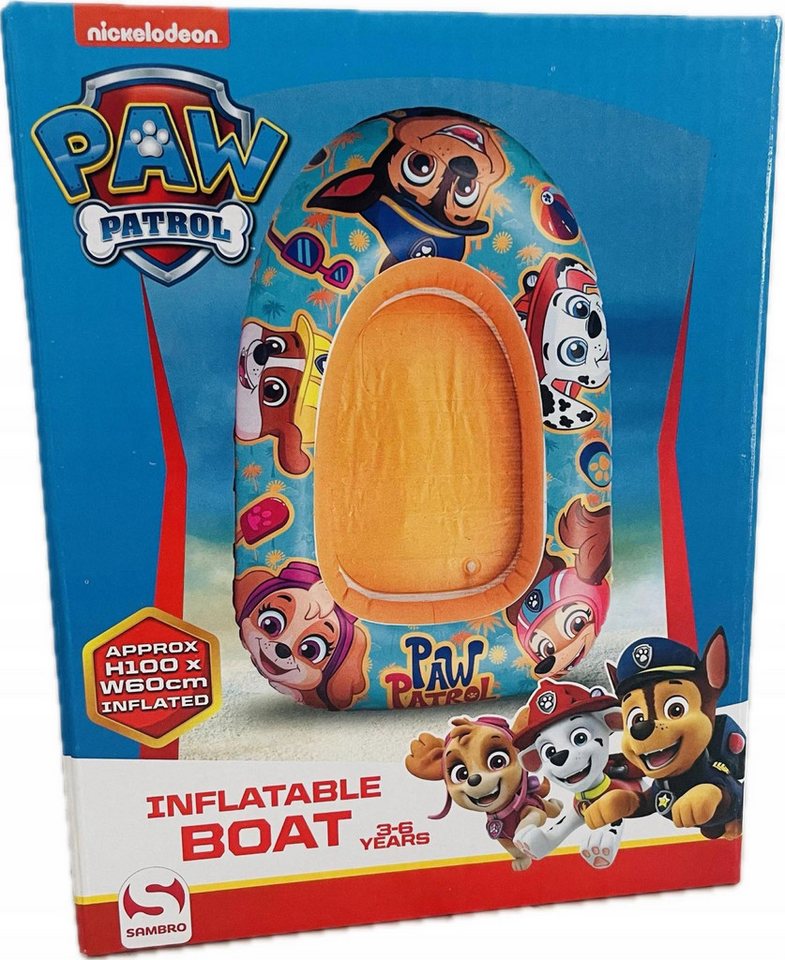 Festivalartikel Kinder-Schlauchboot Aufblasbares Boot Paw Patrol 100x60cm für Kinder - Skye Chase Marshall von Festivalartikel