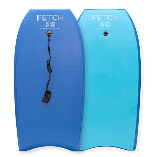 Fetch 50 42 Zoll Bodyboard für Erwachsene und Jugendliche, Performance Body Board mit Stringer, vernetztem Deck & hochwertiger Spiralleine, Anfänger bis Fortgeschrittene, Blau von Fetch 50