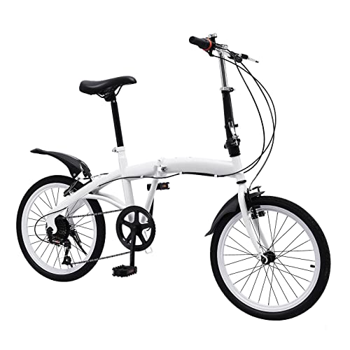 Fetcoi 20 Zoll Adult Folding Bike 7 Speed Folding Bike Camping City Bike Weiß, Klapprad für Stadt und Camping Fetcoi 20 Zoll Adult Folding Bike 7 Speed Folding Bike Camping City Bike Weiß, Klapprad für Stadt und Camping von Fetcoi