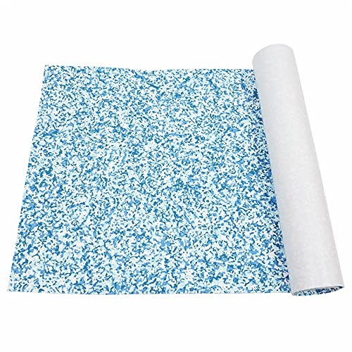 Fetcoi Eva-Schaumstoffboden in blau-weißem Camouflage Eva-Bodenbelag in Teakform 240cmx90cm selbstklebend matt Für Yachten und Böden, die rutschfest Sein müssen von Fetcoi