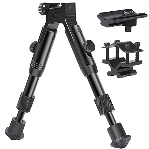 Feyachi 3 in 1 Tactical Rifle Bipod + Rail Mount Adapter + Barrel Clamp Einstellbare Höhe von 6,3" bis 6,9" für die Jagd von Feyachi