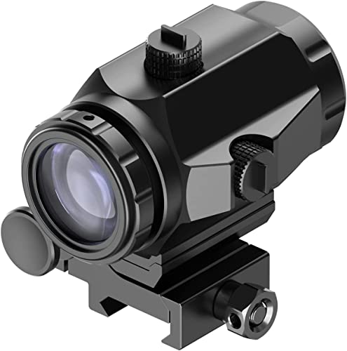 Feyachi M40 3X Red Dot Lupe mit Flip to Side Mount, Fokusverstellung, Windage & Elevation einstellbar, Zielfernrohr Red Dot Magnifier Kompatibel mit 21mm/22mm Picatinny/Weaver Schiene von Feyachi