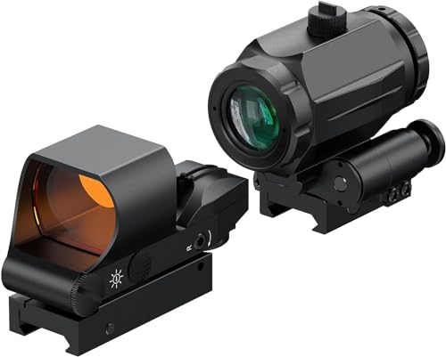 Feyachi RS-30 Red Dot Visier Zielfernrohr mit M40 3X Scope Magnifier Red Dot Lupe, Absolute Co-Witness von Feyachi