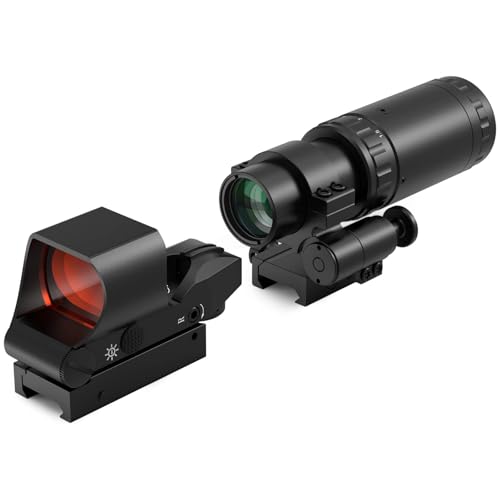 Feyachi RS-30 Red Dot Visier mit M37 1,5X - 5X Red Dot Lupe, Absolute Co-Witness von Feyachi