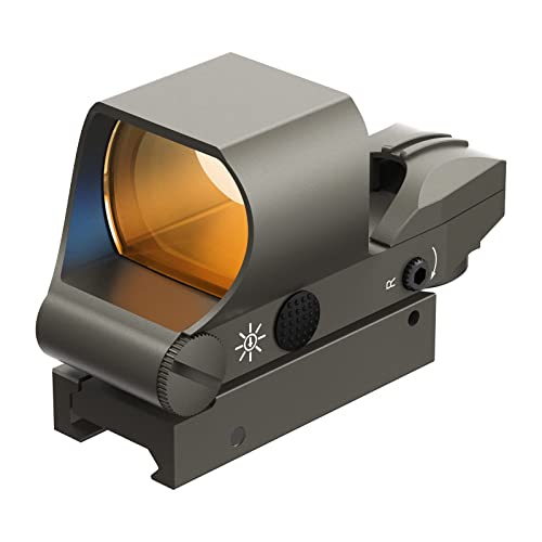 Feyachi RS-30 Zielfernrohr, Mehrfachabsehensystem, Red Dot Visier mit 21mm/22mm Picatinny-Schienenmontage, 5 Helligkeitseinstellungen(Schwarzgrau) von Feyachi