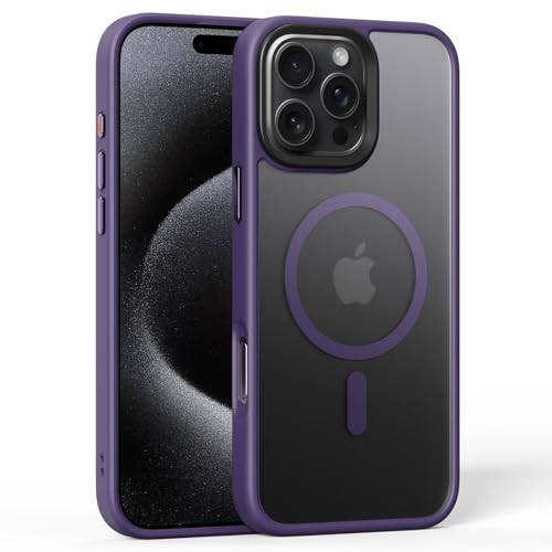 FeylWezm Hülle für iPhone 16 Pro Max/16 Pro/16 Plus/16, Kompatibel mit MagSafe, Schutz in Militärqualität, Vergilbungsbeständig, Kratzfest, Durchscheinende, Matte Rückseite,Purple,16 Pro Max von FeylWezm