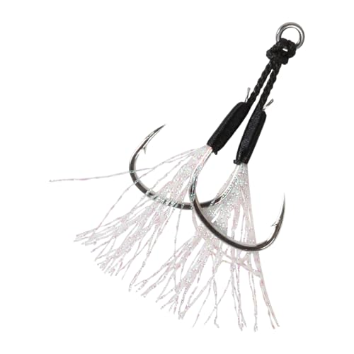 Dancing Stingers Jigging Köder Ersatz Slow Fall Jigs Angelhaken Doppelte Angelhilfshaken Mit Teasern Pack von Fhkpsqkcn