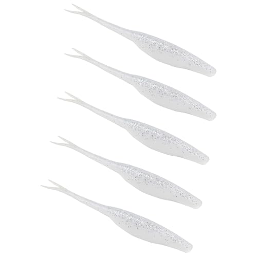 Fhkpsqkcn 5Pcs Weiche Angeln Lockt Schwimmende Köder Leicht Split Schwanz Swimbaits Lockt Künstliche Swimbaits Für Salzwasser Angeln von Fhkpsqkcn