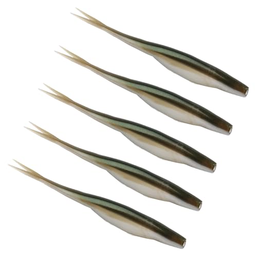 Fhkpsqkcn 5Pcs Weiche Angeln Lockt Schwimmende Köder Leicht Split Schwanz Swimbaits Lockt Künstliche Swimbaits Für Salzwasser Angeln von Fhkpsqkcn