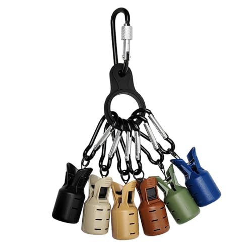 Fhkpsqkcn 6pcs Tintenfisch Jigs Köder Beschützer Mit Carabiner Fishing Hook Deckungen Dachfischer von Fhkpsqkcn