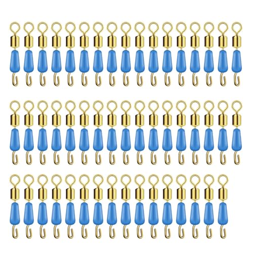 Fhkpsqkcn Angelwirbel zum schnellen Wechseln, 50 Stück, Angelschnurverbinder, schnell verbinden, Angelwirbel, Set für Angelzubehör von Fhkpsqkcn