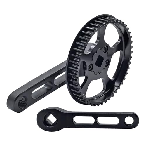 Fhkpsqkcn Fahrräder Kurbelgarnitur Einzelzahnscheibe 120 Mm Kurbelgarnitur Geeignet Für Single Speed Fahrräder Mountainbikes Vierkantloch Kurbel von Fhkpsqkcn