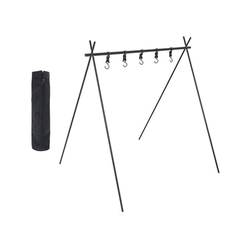 Fhkpsqkcn Tragbare Outdoor Picknicks Rack Camping Hanging Organisatoren Hängende Rack Aluminiumlegierung Outdoor Triangular Rack Einfach Zu Tragen von Fhkpsqkcn