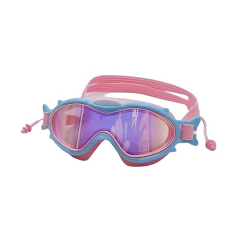 Fhsqwernm Kinder-Schwimmbrille mit Ohrstöpseln, Frosch-resistent, 180 Grad Weitsicht, Schwimmbrille für Jungen und Mädchen von Fhsqwernm