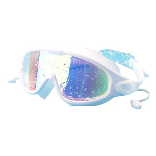 Fhsqwernm Schwimmbrille mit großem Rahmen, beschlagfrei, flach, leicht, Schwimmbrille, Schnorcheln, Taucherbrille für Damen und Herren von Fhsqwernm