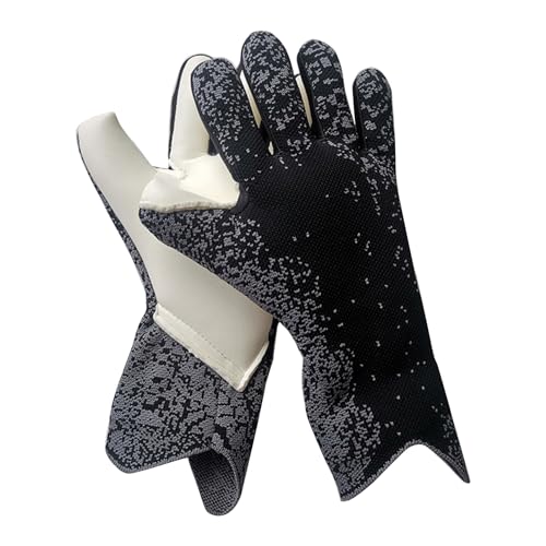 Fhsqwernm Torwarthandschuhe mit Fingern, Latex-Schutzhandschuhe für Erwachsene und Jugendliche von Fhsqwernm