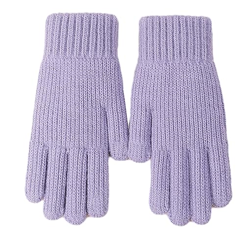 Fhsqwernm Weiche warme Handschuhe, Touchscreen-Handschuhe, Stricken, ScreenTouch, Vollfinger-Handschuhe, Outdoor-Aktivität, Laufhandschuhe für Damen von Fhsqwernm