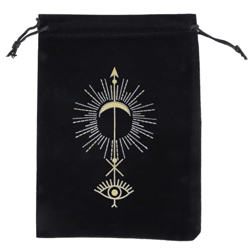 Fhsqwernm Witch Divination Crystal Packing Pouches Tarot Storage Bag Drawstring Package Holder Bag Tarot-Tragetasche von Fhsqwernm