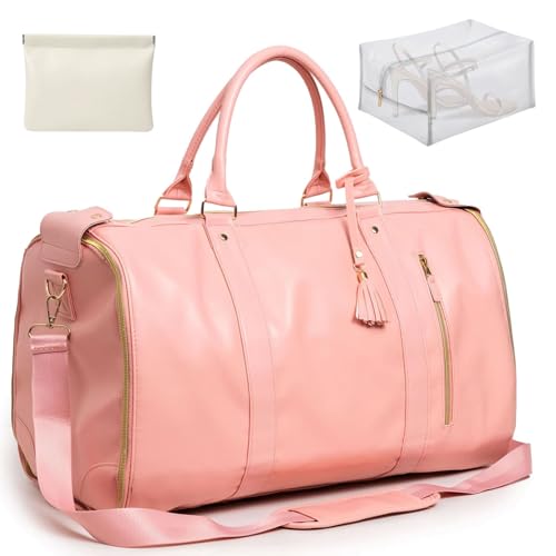 Luxe Mega Bag, Luxe Megabag mit wasserdichte Schuhtasche, Faltbar Reisetasche Luxe Mega Bag für Frauen (Rosa (Klassiker)) von Fiabhras