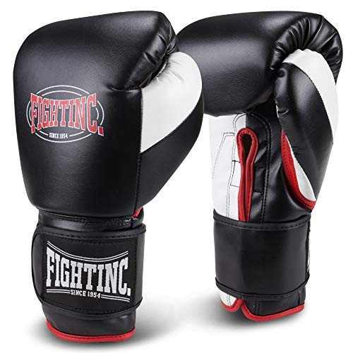 Fightinc. Boxhandschuhe Legacy Leder schwarz/rot (001) 14 Oz von Fightinc.