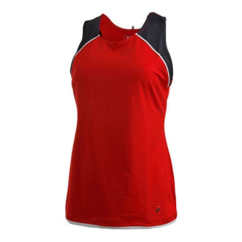 Fila Damen, Thekla Tank-Top Rot, Dunkelblau, L Oberbekleidung, L von FILA