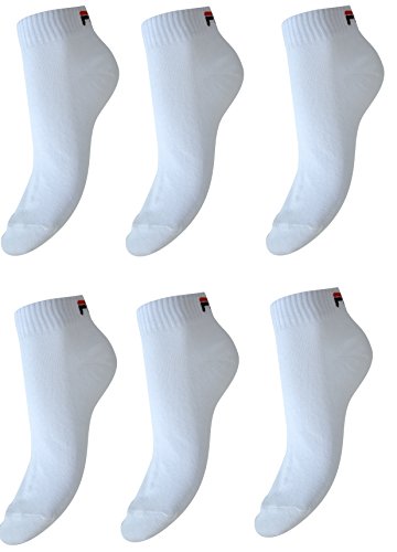 FILA Unisex Quarter Socken, Weiß, 39-42 EU von FILA