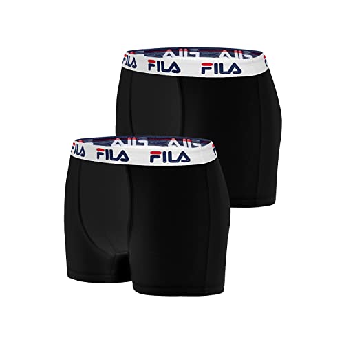 FILA BoxerShorts Herren Bewegungsfreiheit, Unterhosen Männer, Luftiges Netzgewebe, Ultraweich (2er Pack) von FILA
