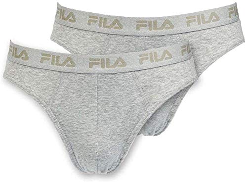 Fila Herren Slips 2-stück FU5003/2 Man Brief 400 XXL, 400 Grey, XXL, FU5003/2 Fila Herren Slips 2-stück FU5003/2 Man Brief 400 XXL, 400 Grey, XXL, FU5003/2 von Fila