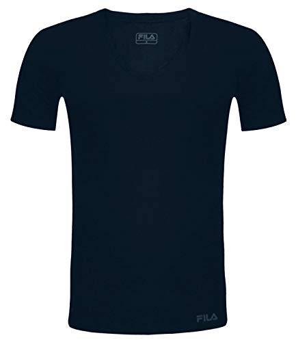 Fila Herren T-Shirt Mit V-Ausschnitt FU5001 Man V-Neck Undershirt 321 XL, 321 Navy, XL, FU5001 von FILA