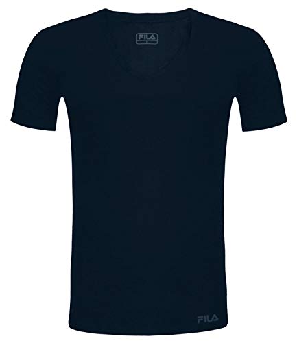 Fila Herren T-Shirt Mit V-Ausschnitt FU5001 Man V-Neck Undershirt 321 XXL, 321 Navy, XXL, FU5001 von FILA