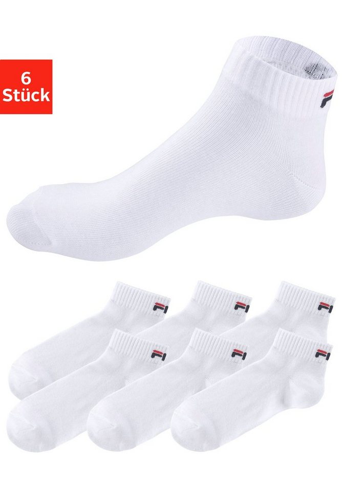 Fila Kurzsocken (6-Paar) mit eingestricktem Logo von Fila