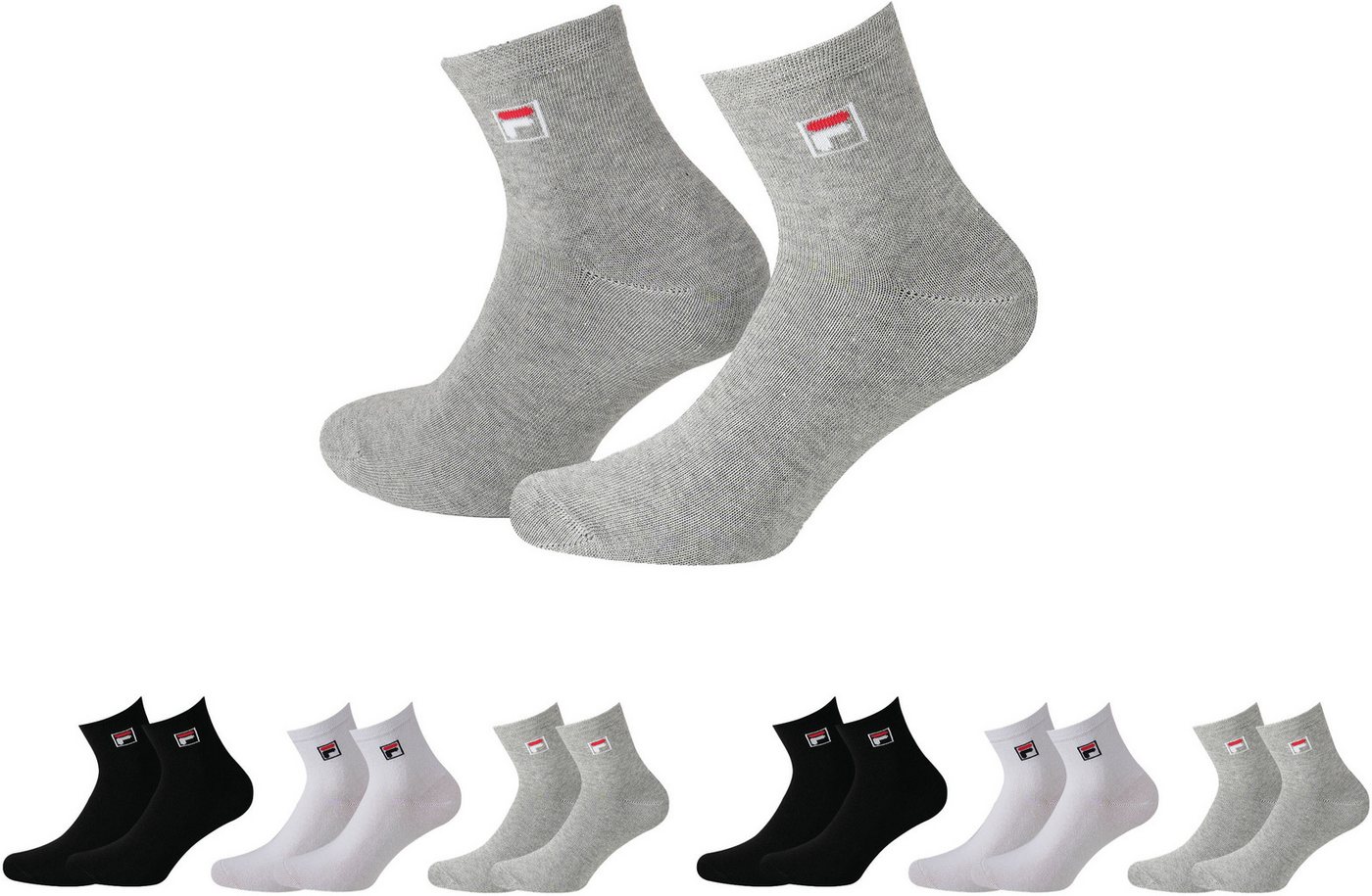 Fila Kurzsocken (6er Pack) Sneakersocken mit Logo-Stickerei von Fila