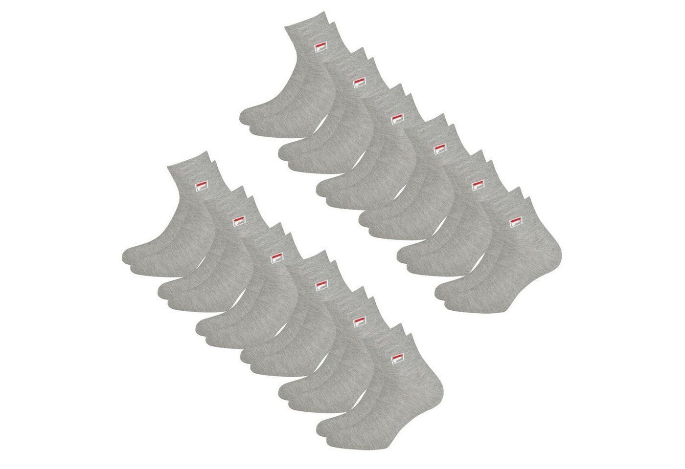 Fila Sportsocken Quarter Socken (12-Paar) mit elastischem Piquebund von Fila