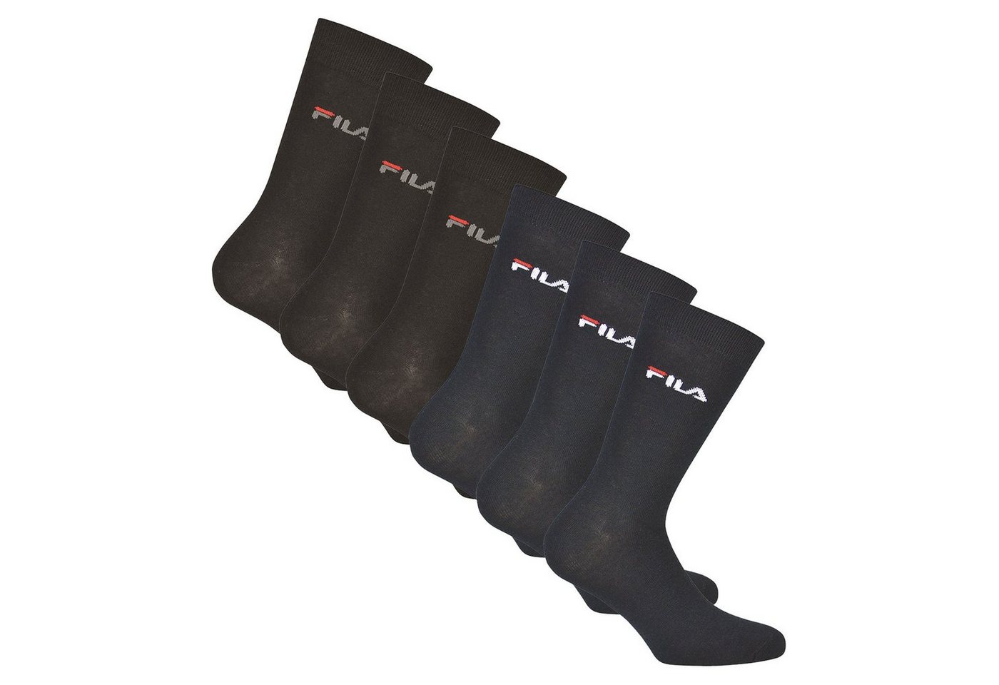 Fila Sportsocken Unisex Socken, 6er Pack - Crew Socks, Strümpfe von Fila