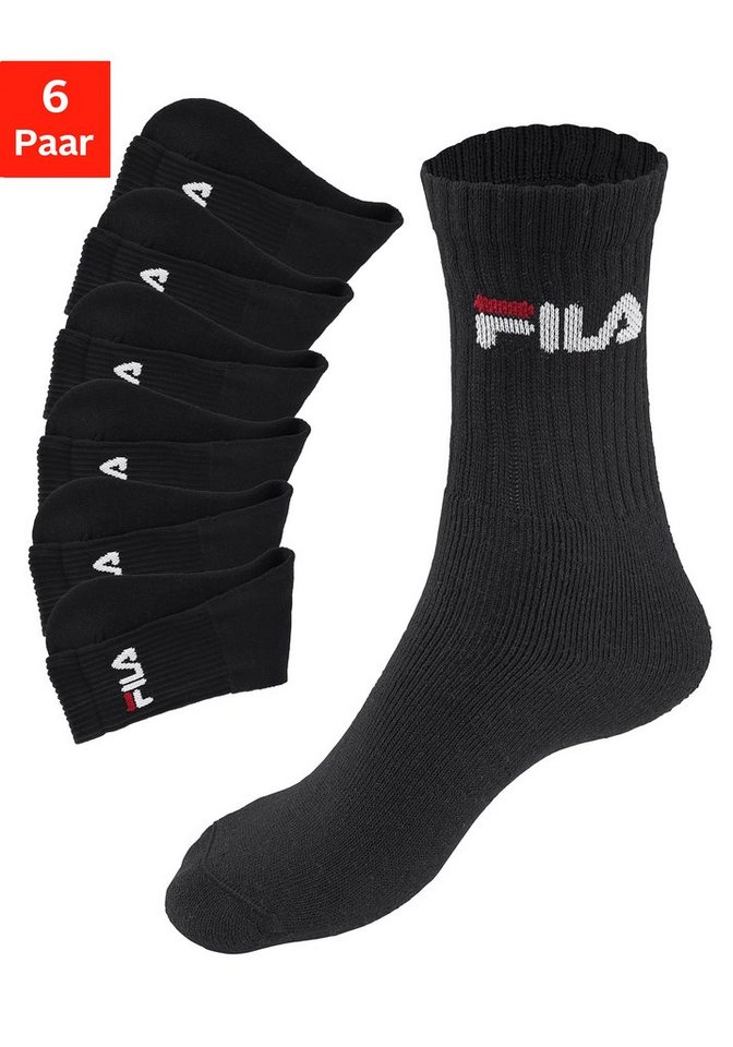 Fila Tennissocken (6-Paar) mit eingestricktem Logo von Fila