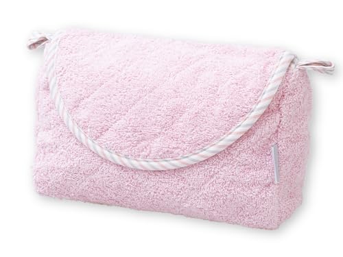 Filet - Clutch mit Klappe und Reißverschluss, aus Baumwollfrottee, Wasserabweisende Innenseite, Maße 21 x 13 x 7 cm, hergestellt in Italien, Farbe Rosa, Rosa, Clutch aus gestepptem Frottee, rosa Filet - Clutch mit Klappe und Reißverschluss, aus Baumwollfrottee, Wasserabweisende Innenseite, Maße 21 x 13 x 7 cm, hergestellt in Italien, Farbe Rosa, Rosa, Clutch aus gestepptem Frottee, rosa von Filet