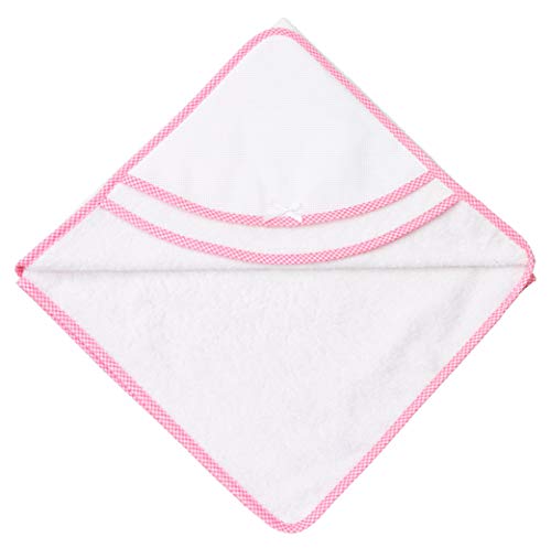 Filet - Dreieckiger Bademantel für Babys zum Besticken | Kapuze und herzförmige Tasche aus anpassbarem Aida-Canvas | Weiße und Rosa Farbe, 0-12 Monate, 300 g Filet - Dreieckiger Bademantel für Babys zum Besticken | Kapuze und herzförmige Tasche aus anpassbarem Aida-Canvas | Weiße und Rosa Farbe, 0-12 Monate, 300 g von Filet