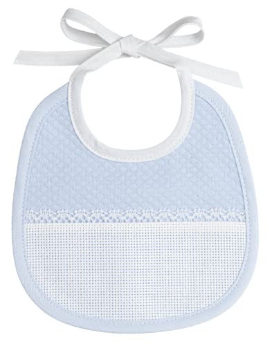 Filet - Kleines Lätzchen aus weichem Stoff, Motiv Lutschtabletten Himmel mit Tasche aus Aida zum Sticken, ideal für Babys und die ersten Monate, hergestellt in Italien, hellblau Filet - Kleines Lätzchen aus weichem Stoff, Motiv Lutschtabletten Himmel mit Tasche aus Aida zum Sticken, ideal für Babys und die ersten Monate, hergestellt in Italien, hellblau von Filet