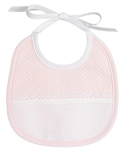 Filet Rosa Lätzchen aus weichem Stoff mit Aida-Tasche zum Sticken, ideal für Babys, hergestellt in Italien Filet Rosa Lätzchen aus weichem Stoff mit Aida-Tasche zum Sticken, ideal für Babys, hergestellt in Italien von Filet
