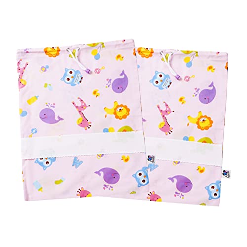 FILET - Set Zwei Beutel Asyl in Baumwolle Bedruckt, Säckchen Wechsel, Beutel Babyausstattung, Schuhbeutel, mit Canvas Aida zu Sticken, Made in Italy, 42 x 34 cm, Fantasie rosa Buchstaben und Tiere FILET - Set Zwei Beutel Asyl in Baumwolle Bedruckt, Säckchen Wechsel, Beutel Babyausstattung, Schuhbeutel, mit Canvas Aida zu Sticken, Made in Italy, 42 x 34 cm, Fantasie rosa Buchstaben und Tiere von Filet