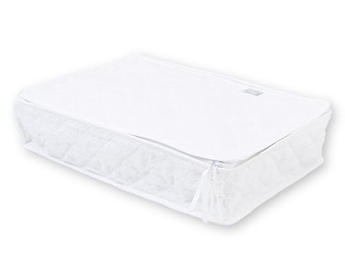 Filet - Tasche für Hemden und Hemden mit Reißverschluss, aus Baumwollfrottee, wasserabweisende Innenseite, Maße: 40 x 28 x 10 cm, hergestellt in Italien, Farbe Weiß, Weiß, Hemdtasche weiß Filet - Tasche für Hemden und Hemden mit Reißverschluss, aus Baumwollfrottee, wasserabweisende Innenseite, Maße: 40 x 28 x 10 cm, hergestellt in Italien, Farbe Weiß, Weiß, Hemdtasche weiß von Filet