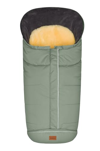 Fillikid Echtfell-Winterfußsack Nanga Exklusiv | Integrierte Gurtschlitze & herausnehmbare Lammfelleinlage | Für Kinderwagen Buggys & Sportwagen | 50x100 cm | Maschinenwaschbar | Ab 6 Monaten von Fillikid