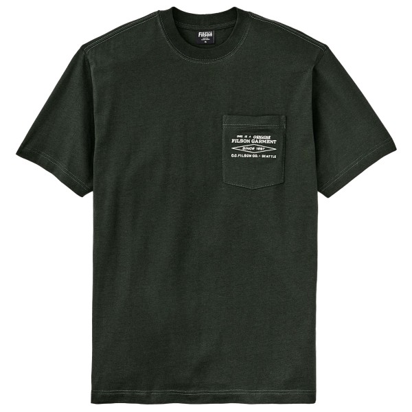 Filson - S/S Embroidered Pocket T-Shirt - T-Shirt Gr L oliv/schwarz von Filson